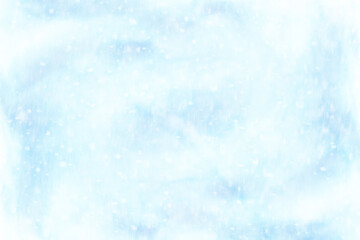 Abstract winter background, white blue blurred backdrop, snowflake and snowstorm design, nature