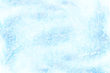 Abstract winter background, white blue blurred backdrop, snowflake and snowstorm design, nature
