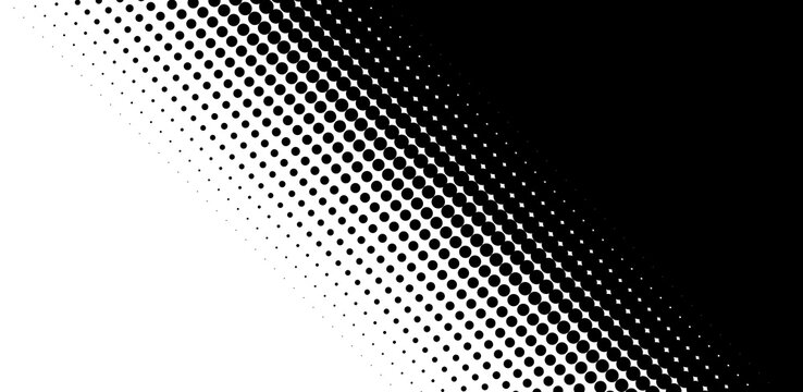 Gepunkteter Banner schwarz weiss als Hintergrund