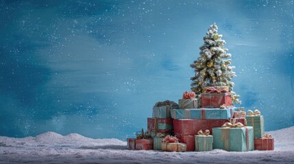 Christimas Card Design of Christmas Tree