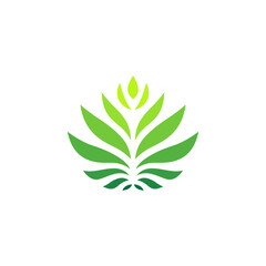 leaf logo design graphic abstract. agriculture, farm field, natural harvest, farmer