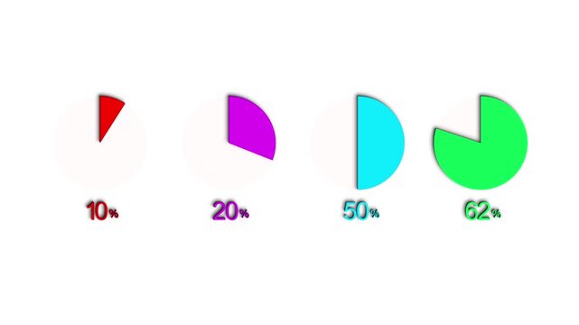 infography circle animation percentage