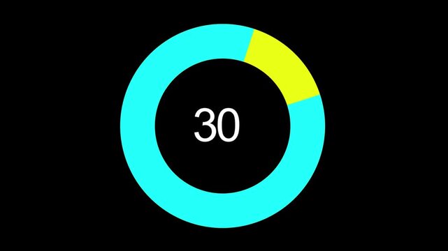 infography circle animation 30 percentage 