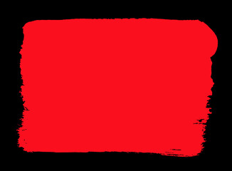 Grunge Textur rot auf schwarz - Farbfäche gemalt mit einem Pinsel