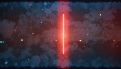 Vintage movie film overlay with color distortion, grainy noise, and faint vertical light stripe.