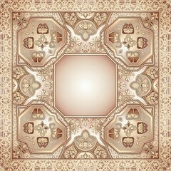 Luxury Arabesque Hijab Pattern with Floral and Geometric Elegance