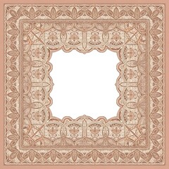 Luxury Arabesque Hijab Pattern with Floral and Geometric Elegance