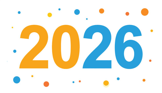 2026 Happy New Year Typography Vector Collection - Powered by Adobe