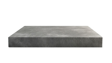 Gray concrete slab surface isolated on a transparent background