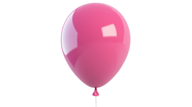 Pink Balloon isolated on a transparent background party