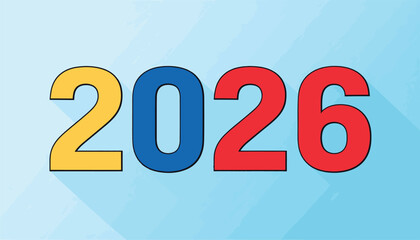 2026 Happy New Year Typography Vector Collection