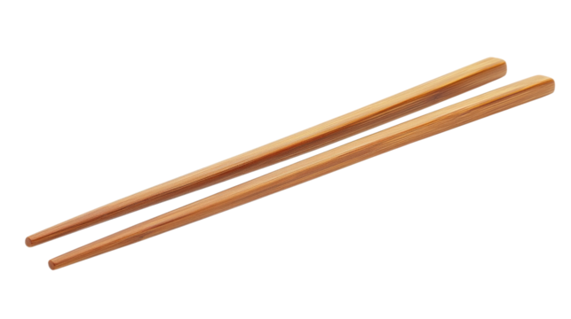 Bamboo Chopsticks isolated on a transparent background