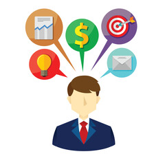 Businessman juggling multiple tasks and deadlines efficiently