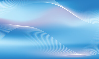 Abstract blue background with soft wavy lines and smooth gradients. Perfect for modern design templates, digital presentations, banners, and elegant minimal artwork.
