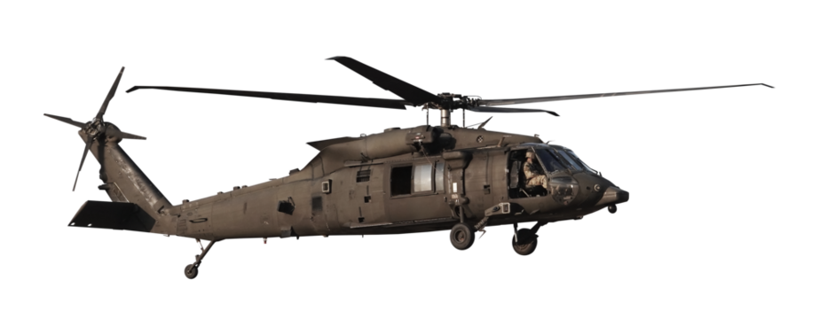 helicopter isolated on transparent background