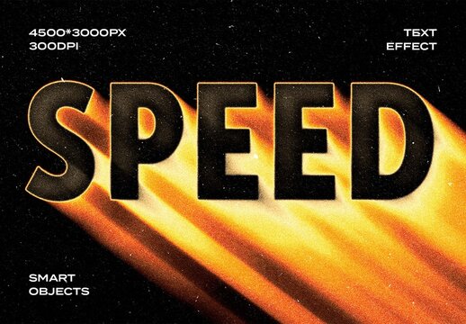 Speed Motion Text Effect Mockup