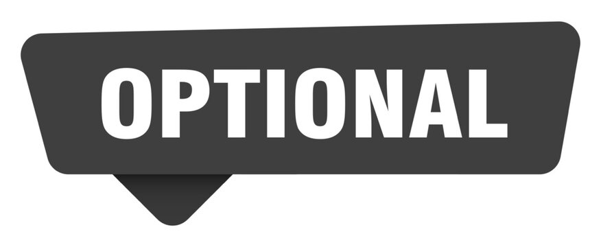 optional black sign isolated on transpatent background. optional sticker