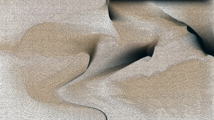 Beige Linen Draped Fabric Folds – Neutral Abstract Texture Background