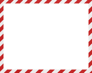 Christmas red and white, striped frame for a postcard, png illustration for new year, invitation design