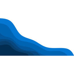 Abstract Blue Waves Corner
