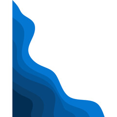 Abstract Blue Waves Corner