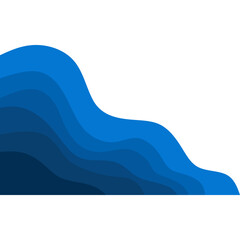 Abstract Blue Waves Corner