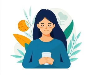 Visual poster with Stay Home If Youre Sick message and illustrated symptoms list