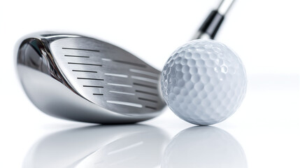 Stylish golfing hero image with focus on clubs and ball, perfect for AI websites