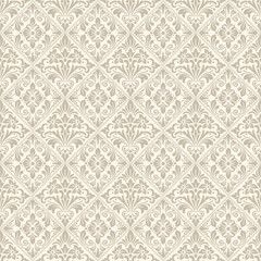 Classic damask pattern seamless vector, elegant damask pattern vintage tile background, decorative damask pattern floral ornament vector design.