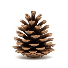 pine cone isolated on white, Single Brown Pine Cone Isolated on a Clean White Background with Soft Shadow, Isolated Pine Cone Representing Organic Structure and Seasonal Excellence