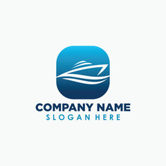 cruise ship icon logo design template, travel logo company