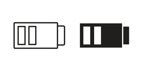 Battery icon logo design element. minimalist style icons