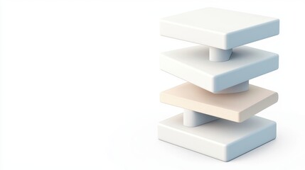 Abstract Geometric Structure Representing Data Migration in Modern Architecture Design