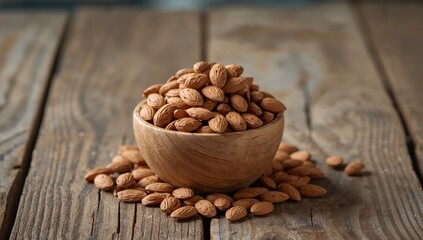 Bowl of Oblong Shapes on Weathered Wood, Warm Tones and Rustic Textures Evident.