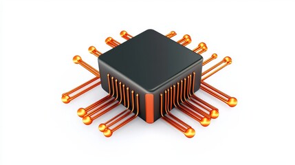 Abstract Concept of Digital Architecture Representing AI Systems and Data Migration