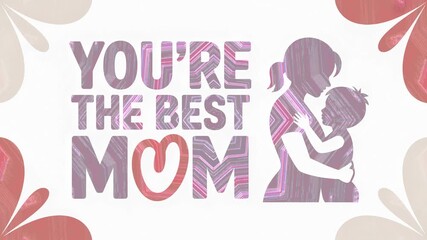 Celebrate love and appreciation with a heartfelt design celebrating mothers and their children in a warm and colorful loop