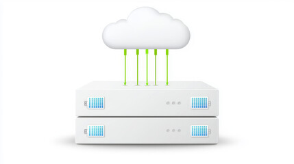 Cloud Data Migration Concept with Infrastructure and Digital Solutions in Technology