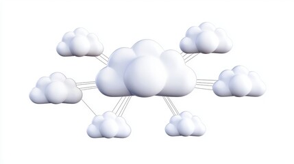 Cloud Computing Network with Connected Servers and Nodes for Data Migration