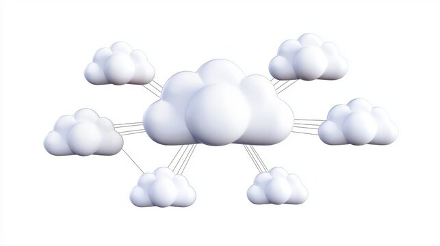 Cloud Computing Network with Connected Servers and Nodes for Data Migration