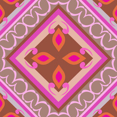 Abstract flora, Geometric Ethnic traditional seamless,Knitting,Navajo Native American Indian, tribal, traditional, pattern design for carpet, print, wrap, decorative, illustration, Fabric, Wallpaper, 