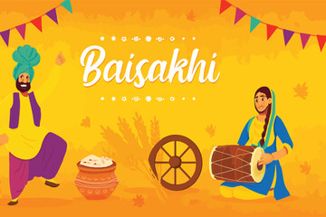  Baisakhi celebration vector background