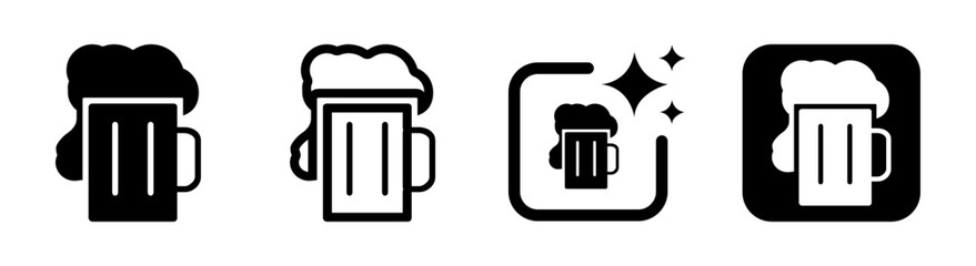 Beer jug icon illustration representing bar celebration and pub culture with people enjoying drinks in engaging transparent PNG vector design