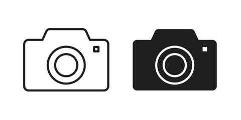 Camera icon logo design element. minimalist style icons