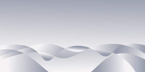 Abstract flowing waves of light and shadow in a minimalist, futuristic landscape with a soft...