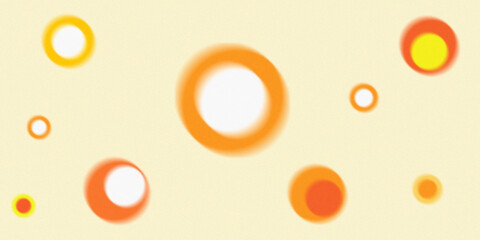Abstract pattern of soft, glowing orange and yellow circles with a subtle texture on a light yellow background