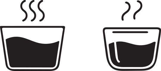 Two steaming glasses of dark liquid representing hot and warm beverages