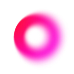 Abstract aesthetic elements of glowing pink and red gradient circle shapes