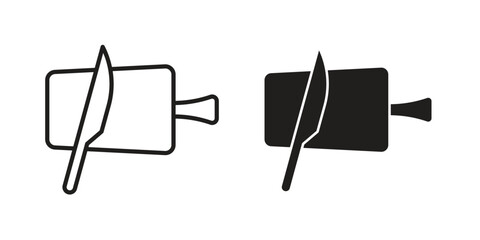 Cutting board icon logo design element. minimalist style icons