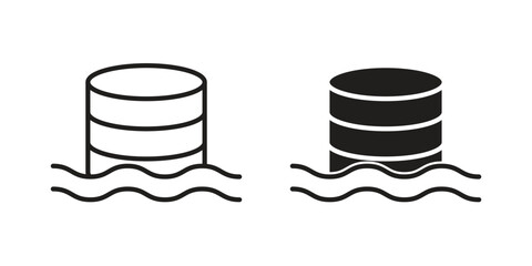 Data lake icon logo design element. minimalist style icons