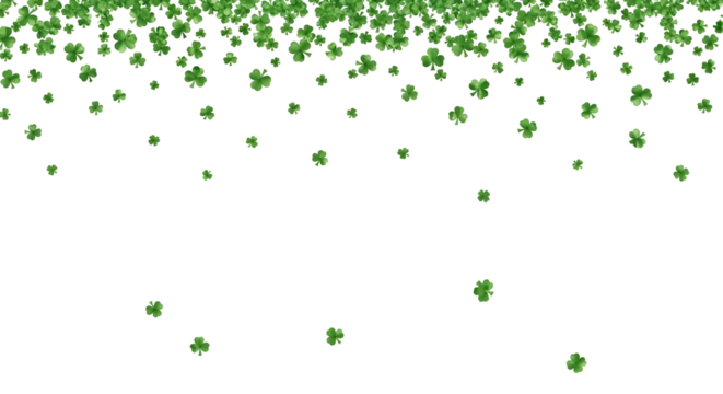 Shamrock Shower on Midnight Backdrop Elegant St Patricks Day Motif Celebration Garland of Green Clovers Falling Leafy Trefoil Decorations Irish Luck Festive Decor Abstract Vector Design Symbol of